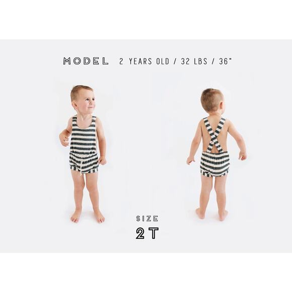 Childhoods Clothing Black & White Striped Romper Shortie Size 18-24 Months New - Picture 5 of 5